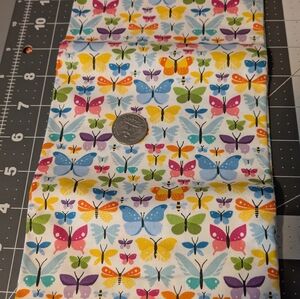 Butterfly Print Cotton Fabric Pre Cut Yards